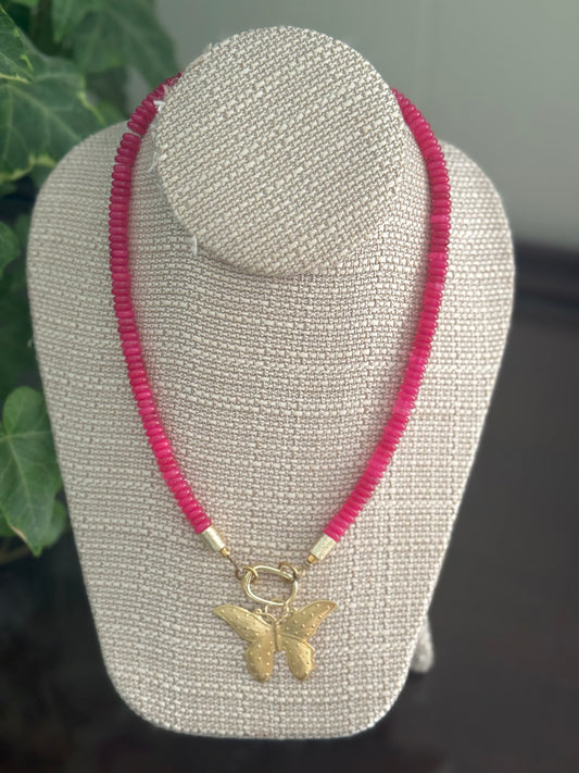 Ellis Necklace Hot Pink
