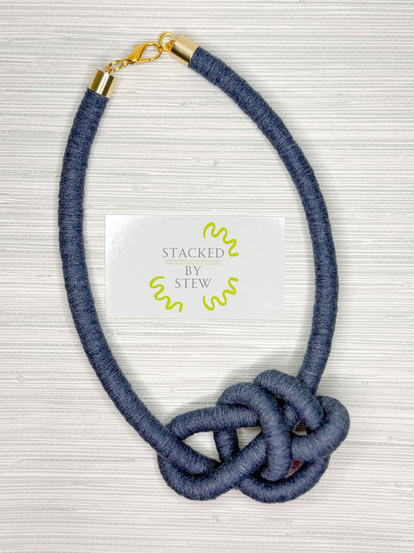 Knotty Necklace Denim Blue
