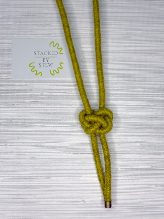 Knotty Necklace Lanyard Chartreuse