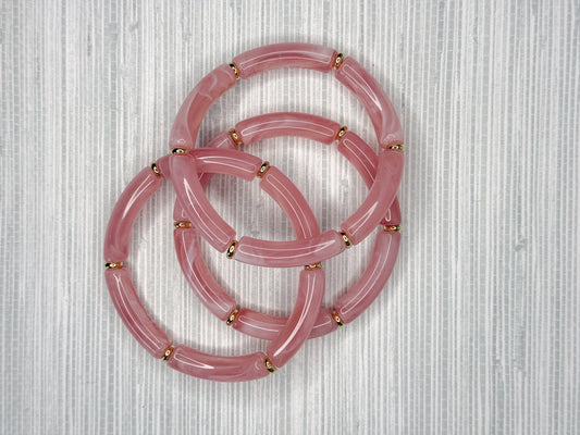 LJ Bracelet Stack Bubblegum