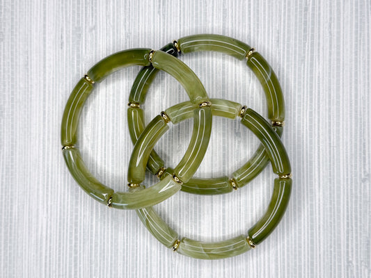 LJ Bracelet Stack Olive