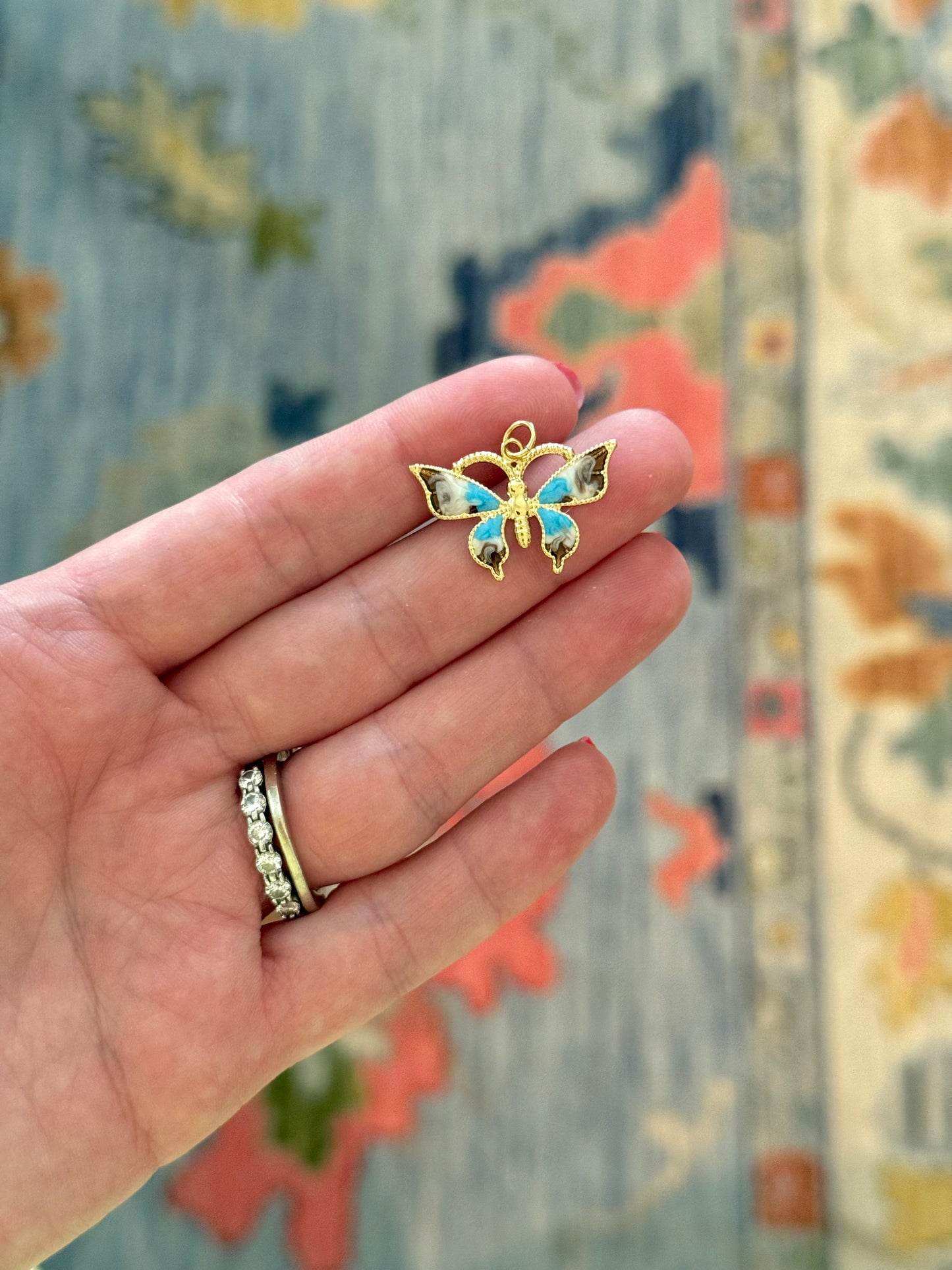 Multi Butterfly Light Blue