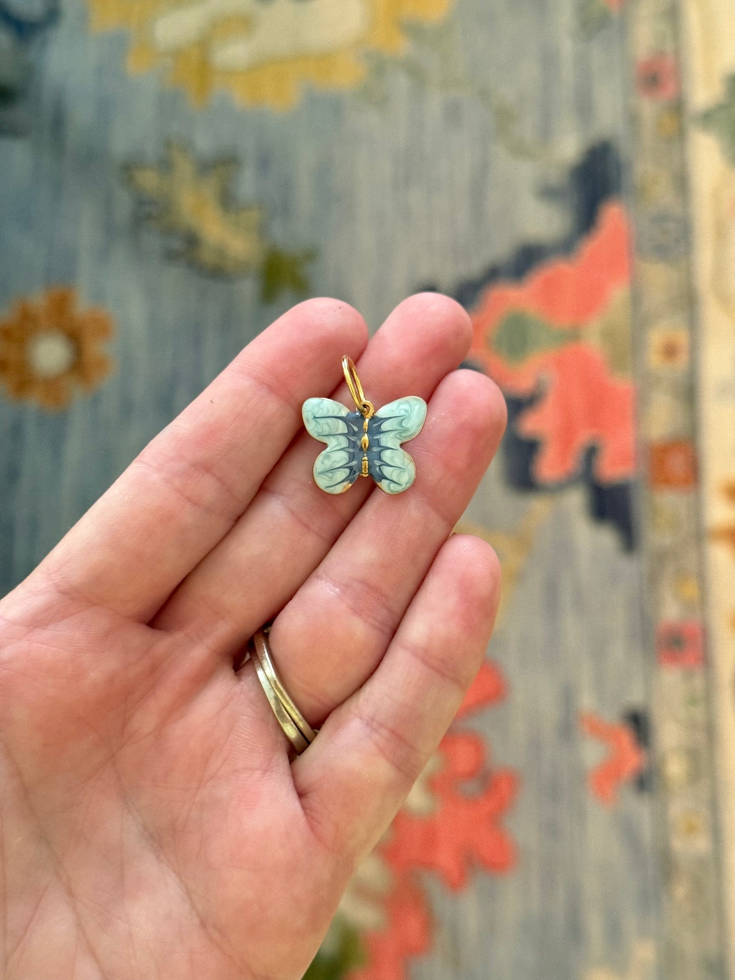 Blue Butterfly Charm