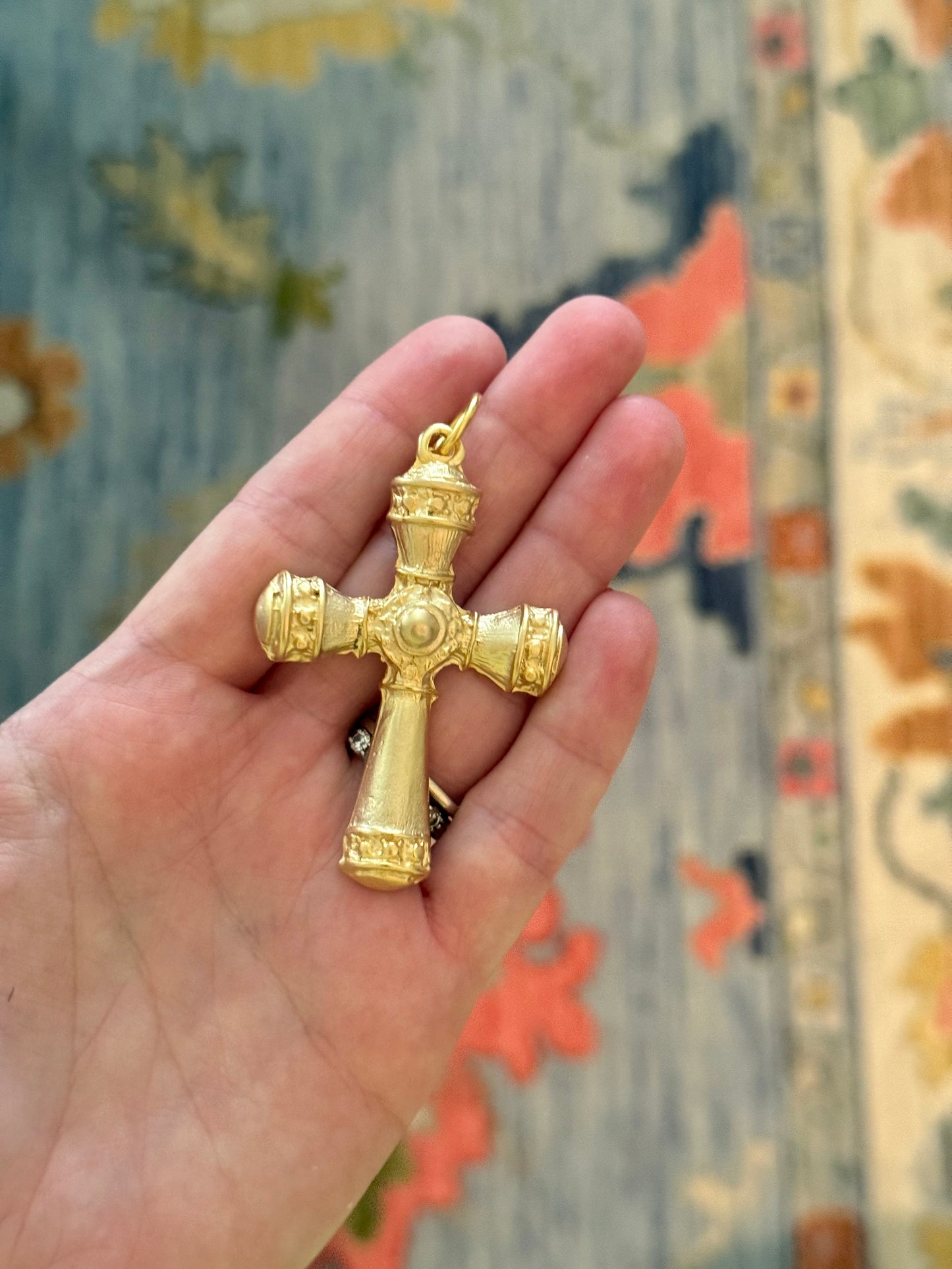 Gold Large Cross Charm
