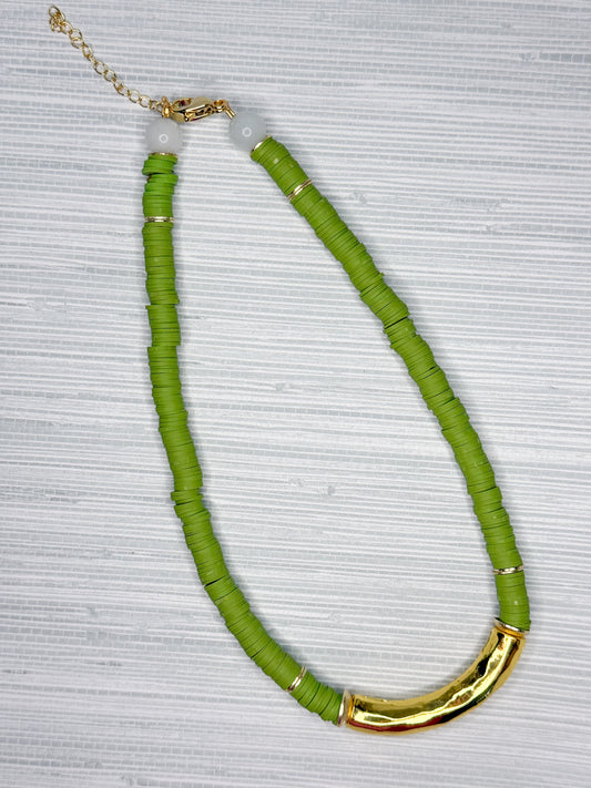 Grace Vinyl Necklace Citron