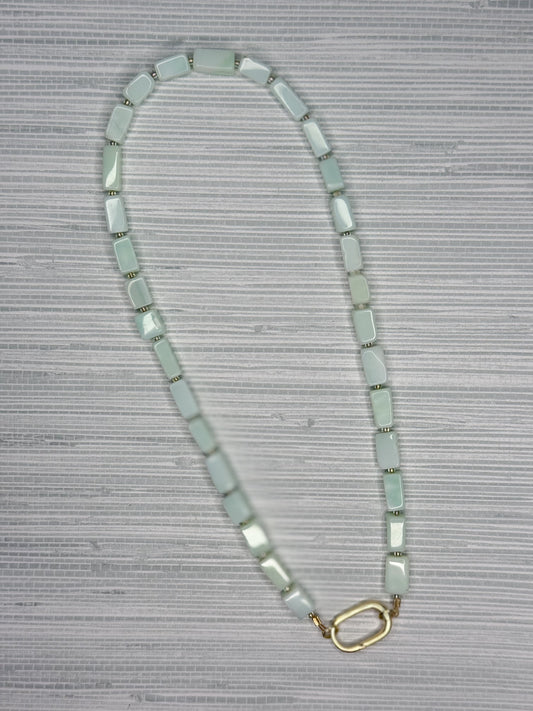 Emma Necklace Green Opal