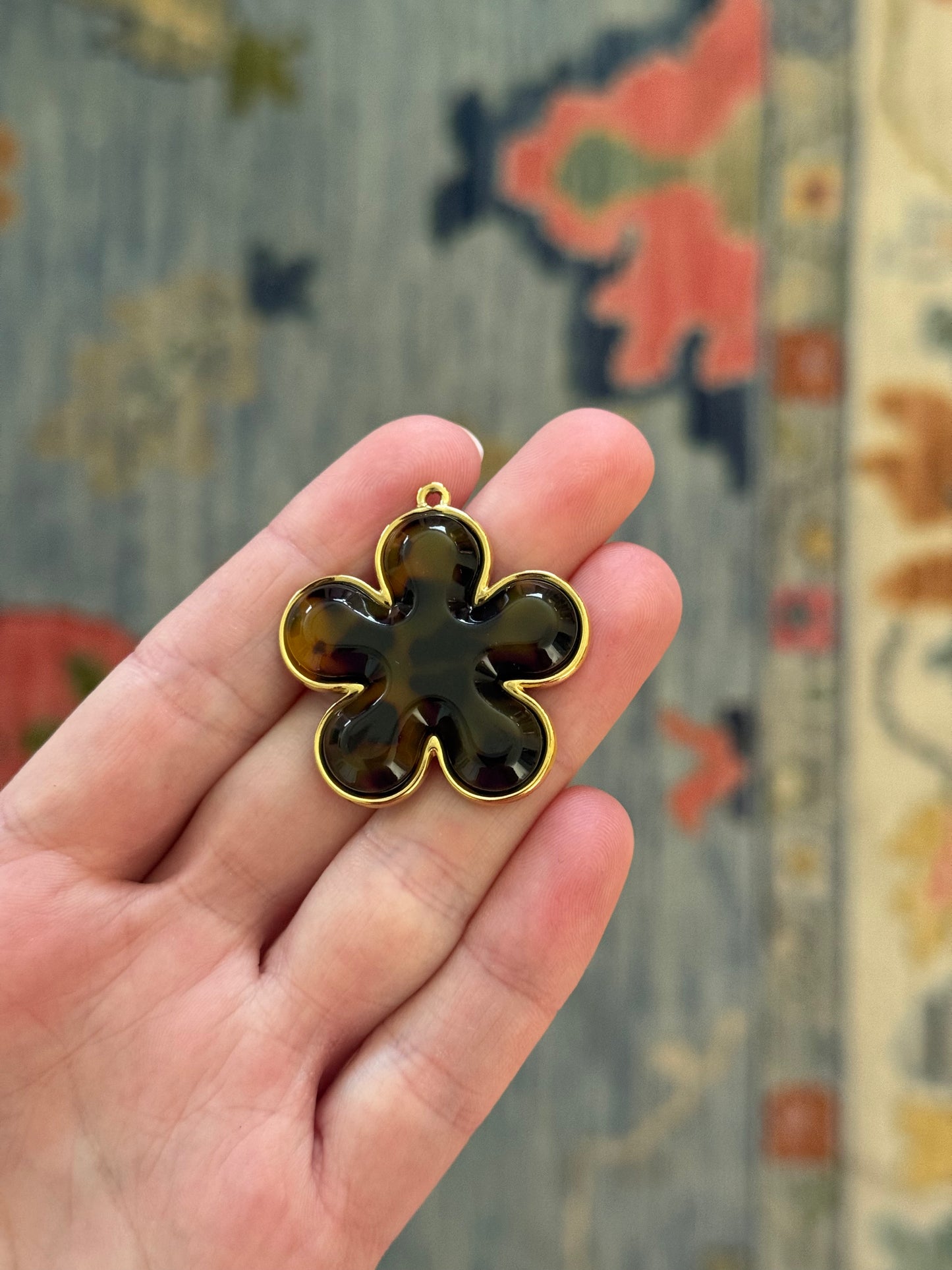 Tortoise Flower Charm