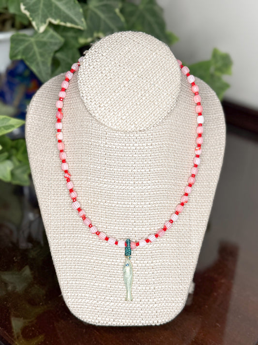 Jenny Necklace Red/Pink