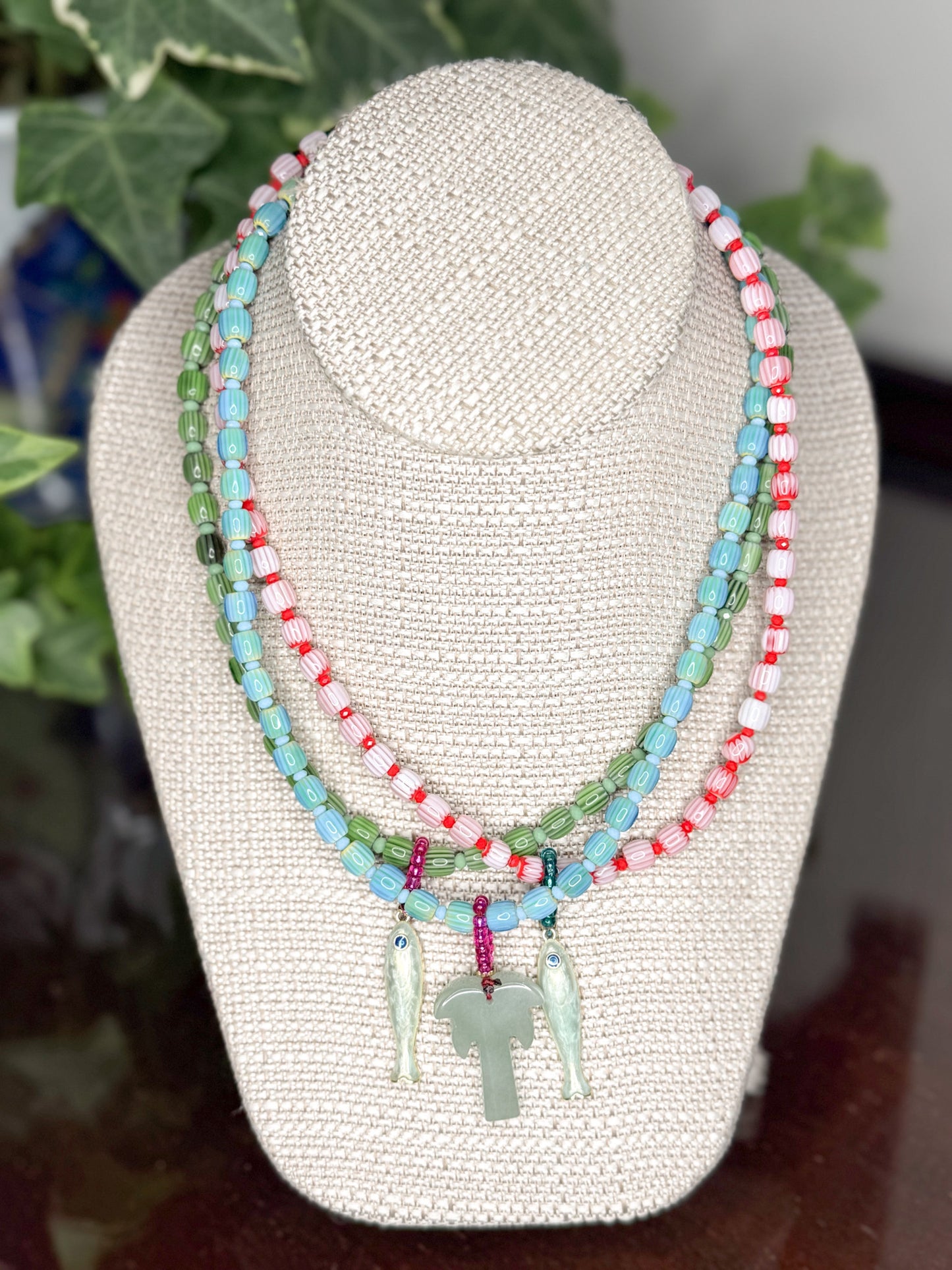 Jenny Necklace Blue/Citron