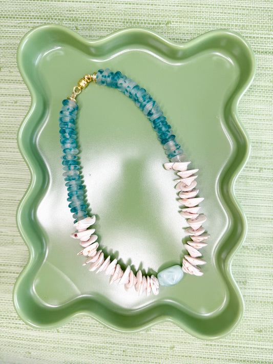 Selene Necklace Blue Stone