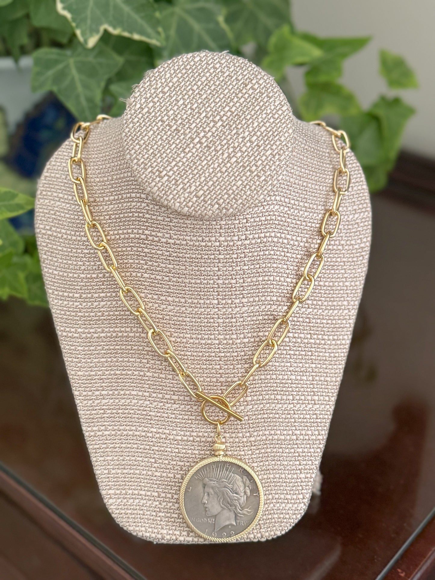 Catherine Patriotic Coin Necklace