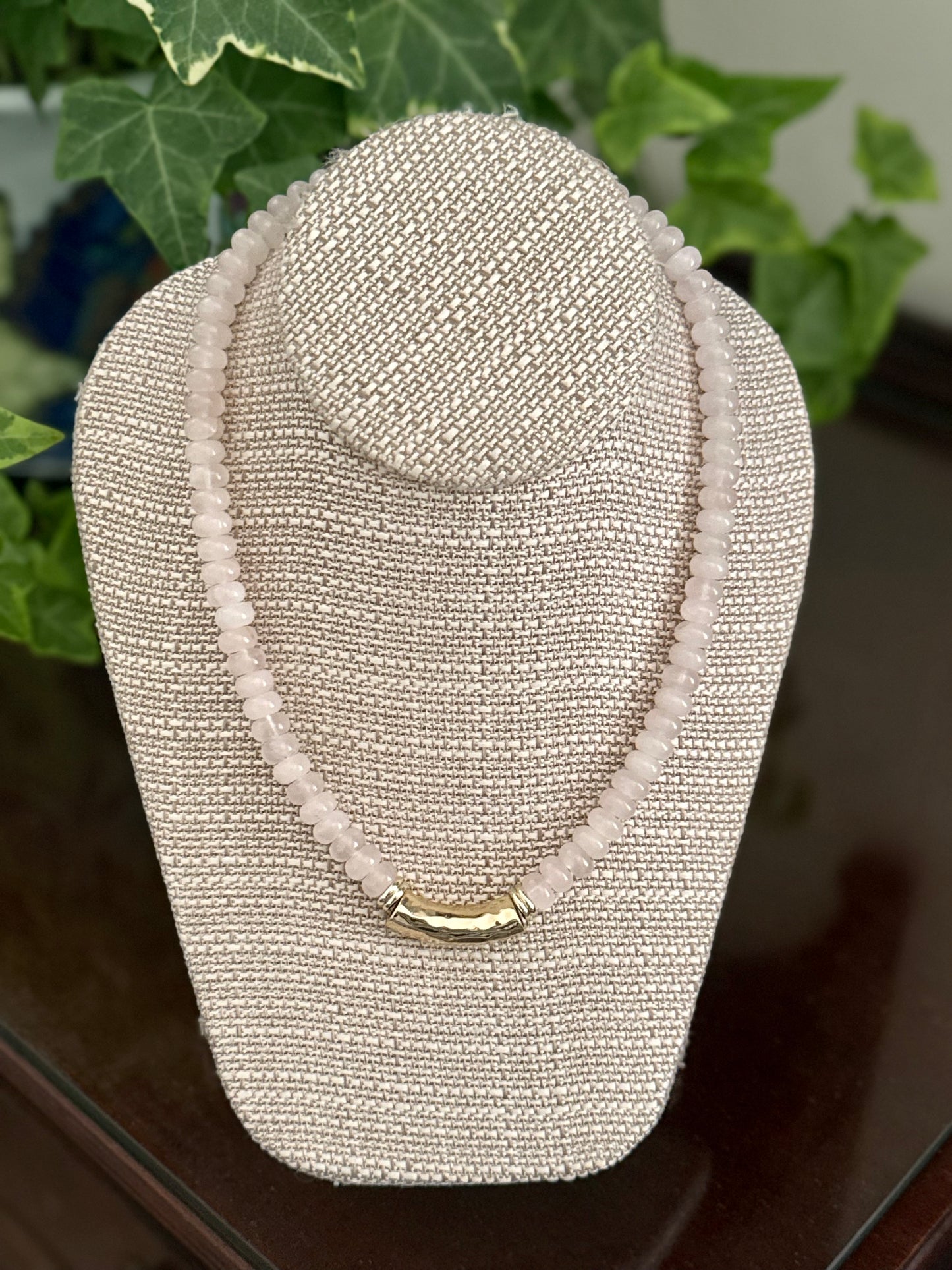 Candy Bead Necklace Baby Pink