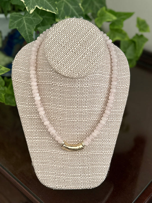 Candy Bead Necklace Baby Pink