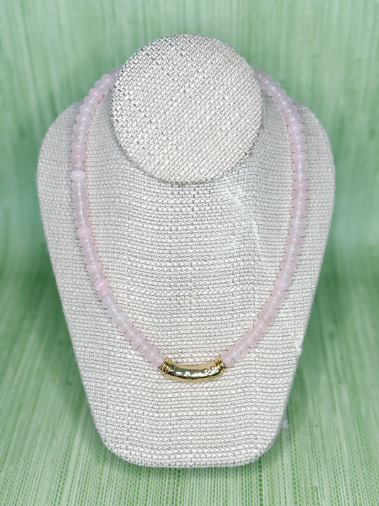Candy Bead Necklace Baby Pink