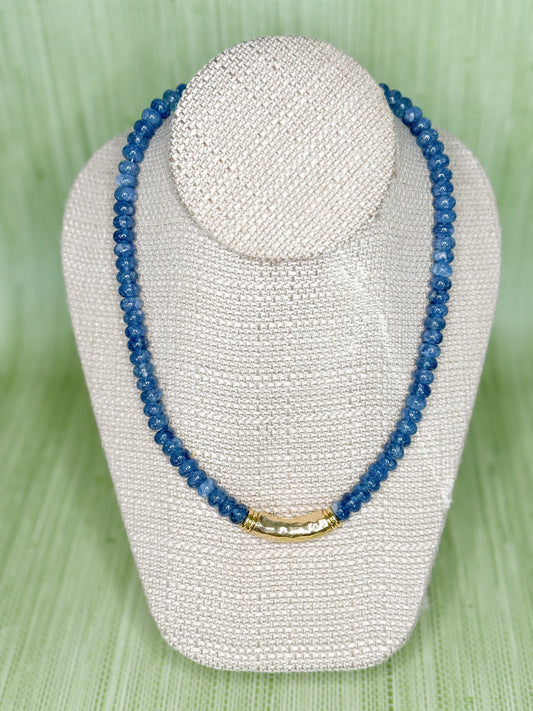 Candy Bead Necklace Wedgewood Blue