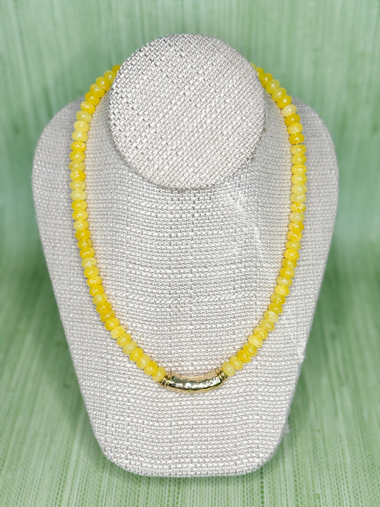 Candy Bead Necklace Yellow