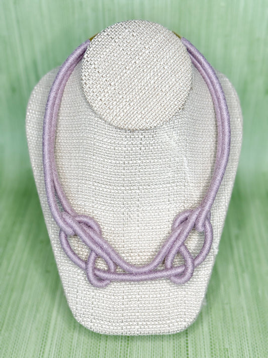 Double Knotty Necklace Lavender