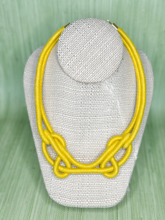 Double Knotty Necklace Sunflower