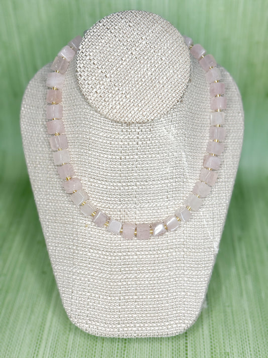Sikes Necklace Pink Quartz