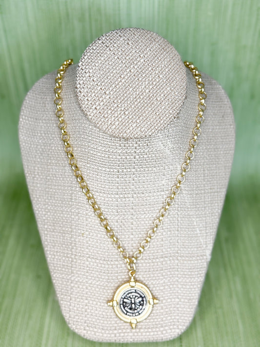 Gentry Bee Coin Necklace