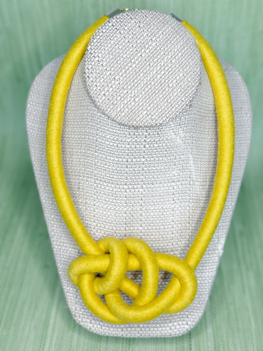 Knotty Necklace Dandelion Yellow