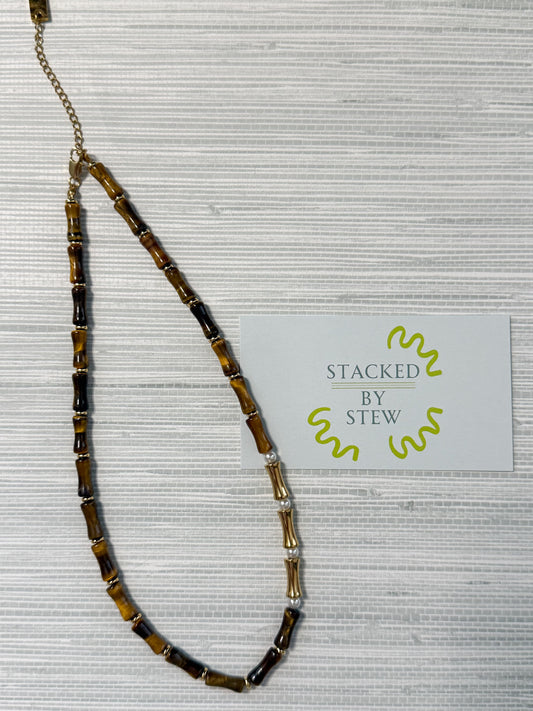 Bella Bamboo Necklace Tortoise