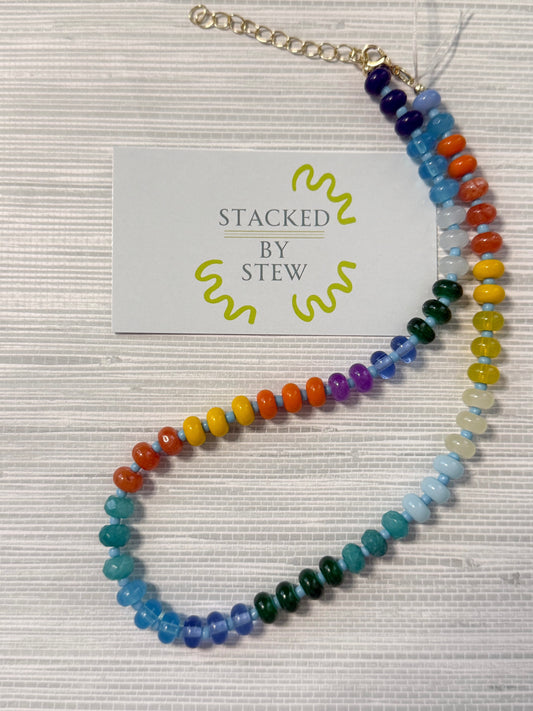 Cameron Necklace Aqua Multi