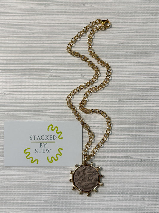 Chloe French Bee Coin Necklace