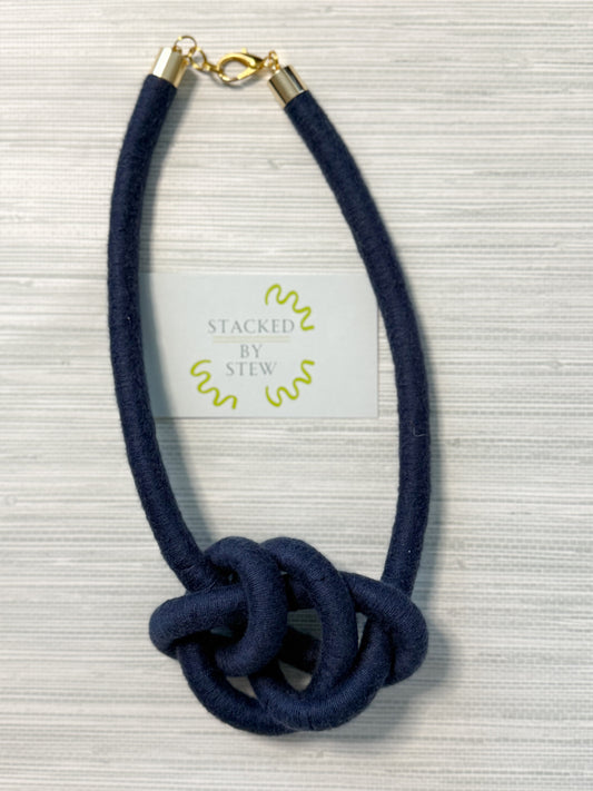 Knotty Necklace Navy