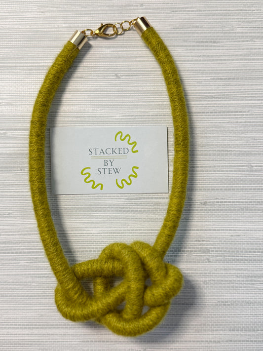 Knotty Necklace Chartreuse