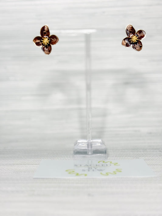 Caitlin Earrings Chocolate