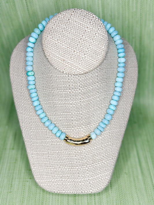 Candy Bead Necklace Turquoise