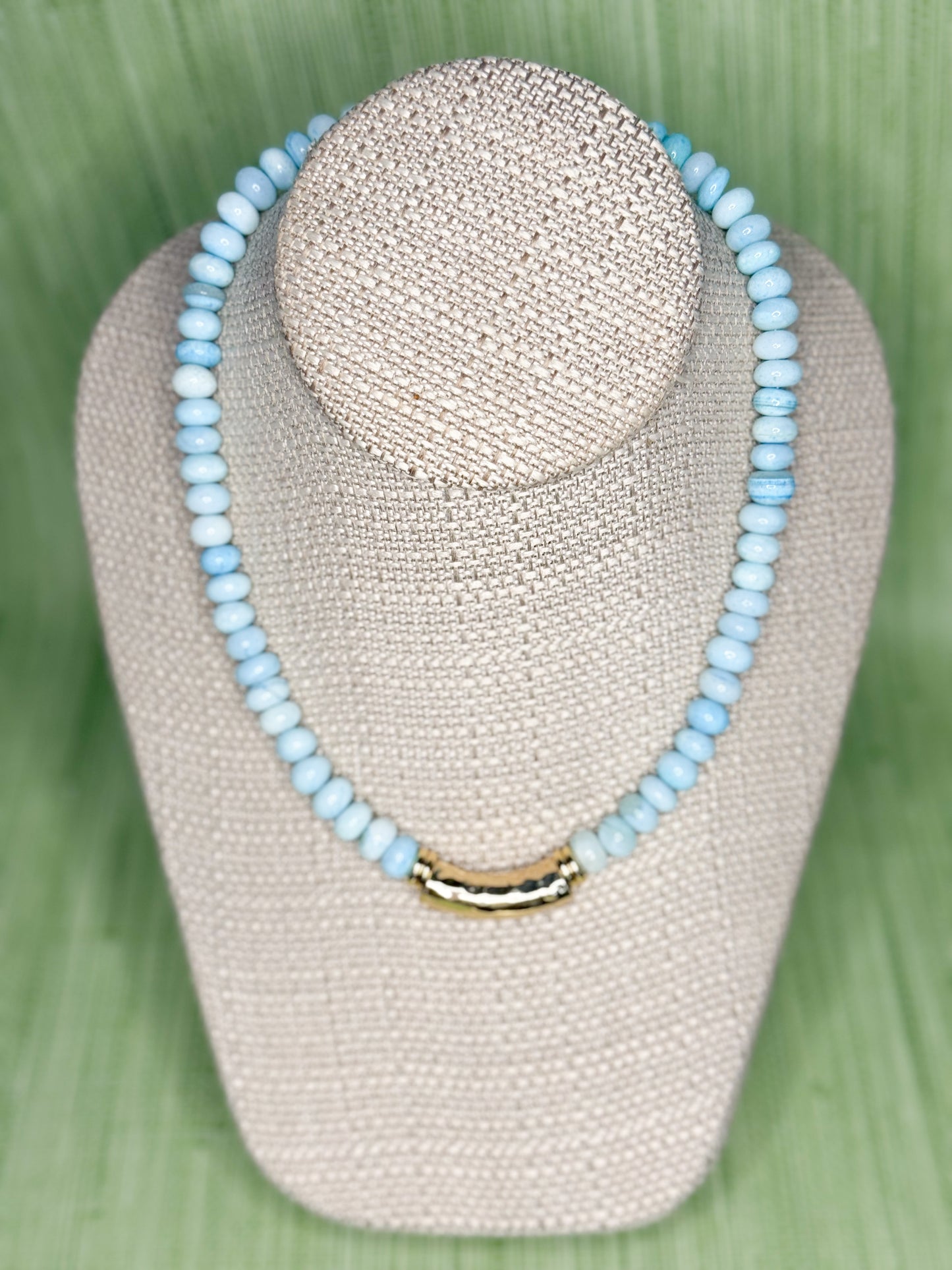Candy Bead Necklace Light Blue