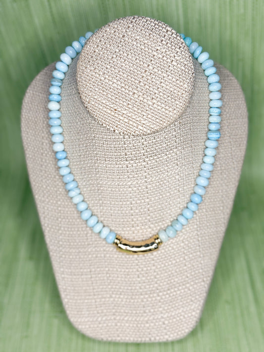Candy Bead Necklace Light Blue