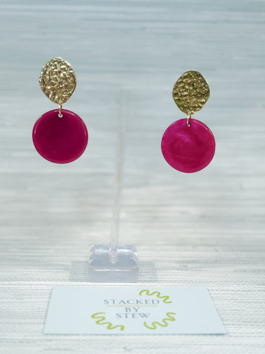 Dallas Earrings Fuschia