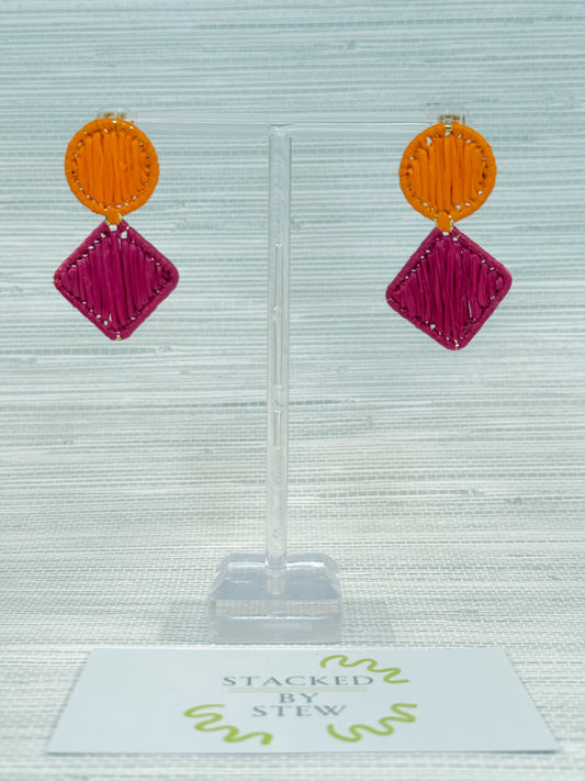 Tia Earrings Fuchsia