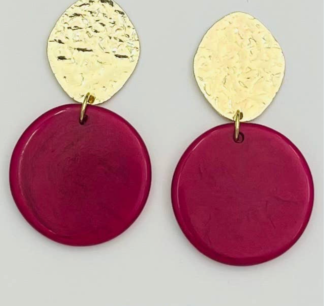 Dallas Earrings Fuschia